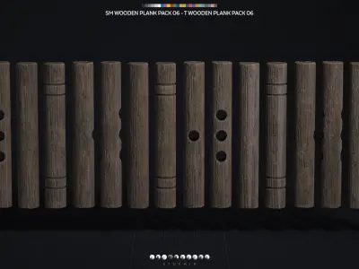Wooden Plank Pack Vol 06 Low-poly 3D model