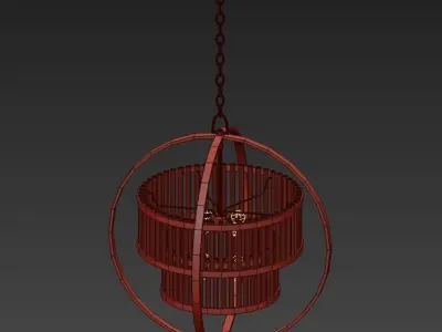 Brushed Nickel Crystal Orb 3D model