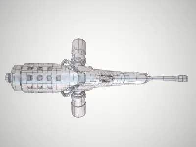 Futuristic Rifle 01 Low-poly 3D model