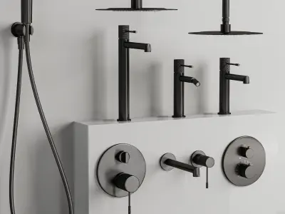 Bathroom Faucet Set 3D model