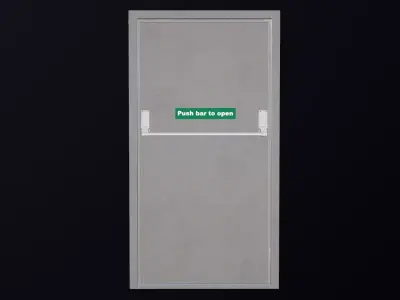 Push Bar Open Door Low-poly 3D model