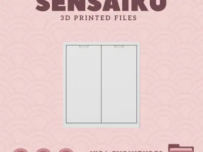 TONSTAD Cabinet with Doors 32 In for Dollhouse - IKEA - 3D Print 3D print model