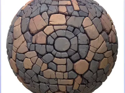 Stylized Stone Floor Seamless Texture Texture 17