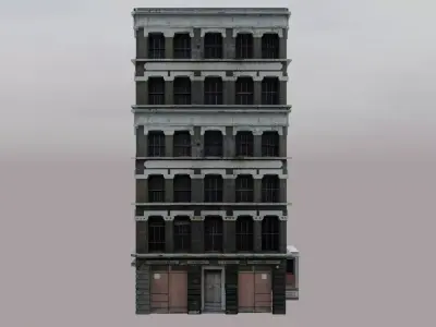 Residential Building Block  Free 3D model