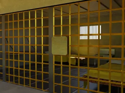 Prison Interior Low-poly 3D model