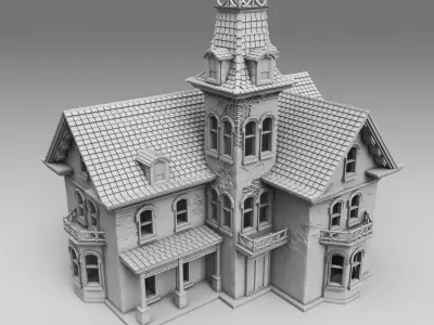 An old European house 3D print model