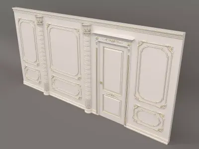 Wall Molding in Classic French style 8 3D model