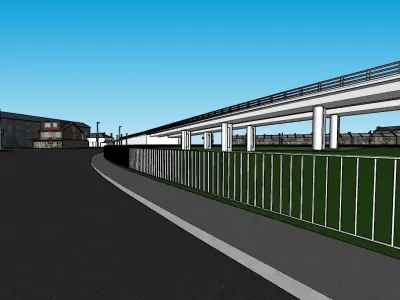 Urban bridge 3D model