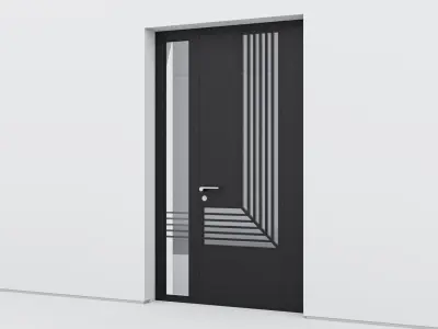 Aluminium door 273 3D model