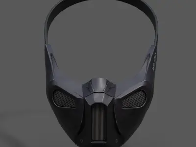 Gas mask helmet protection pollution scifi fantasy  Low-poly 3D model