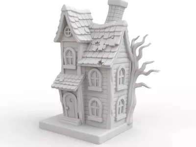 Haunted House 3D Print Model 3D print model