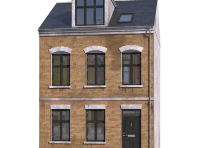 Brick Building 01 3D model