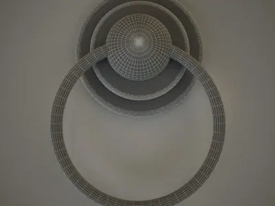 Furniture Door Handle Knob 3d model2 Low-poly 3D model