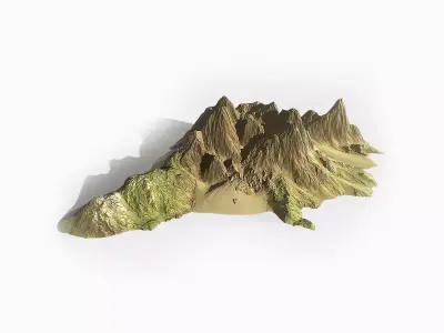 Background Landscapes  Grass 1 Low-poly 3D model