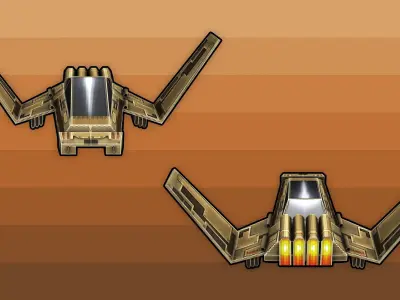 SCRAPDOG Short Range Fighter Low-poly 3D model