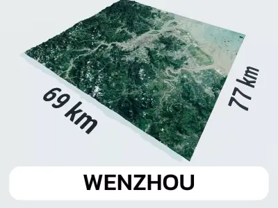 Wenzhou China City Landscape 3D Model 3D model