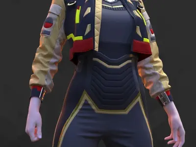 Sci-Fi Fantasy Wear 03 Female - 67 Marvelous Designer and Clo3D 3D model