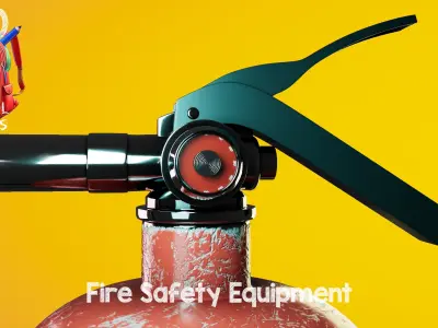 School Fire Safety Equipment - Set100 Assets - School Series  Low-poly 3D model