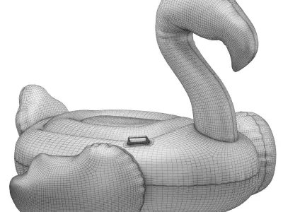 pink Intex mega flamingo Inflatable Island  3D model