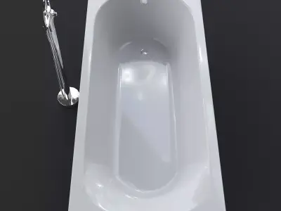 Riho Miami built-in bathtub with Ravak floor-standing mixer Free 3D model