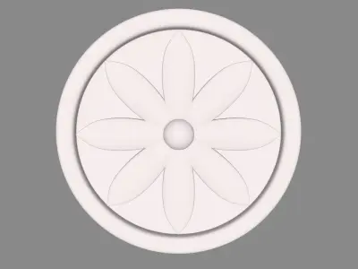 Round rosette 007 3D model 3D print model