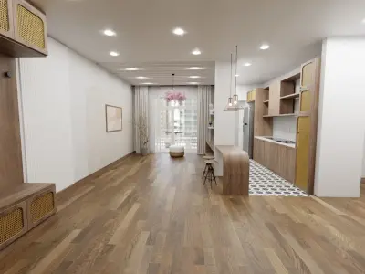 Interior dinner design scene 3D model 3D model purchase