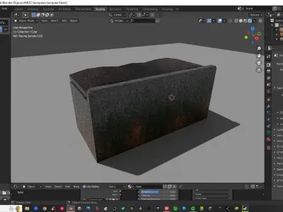 Decayed Container Dumpster Box Low-poly 3D model