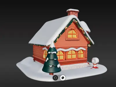 Cozy 3D Christmas Cottage Series 4 3D print model