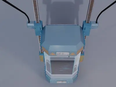 sci-fi capsule Low-poly 3D model