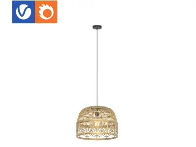 QAZQA - Michelle pendant rattan lamp 3D model