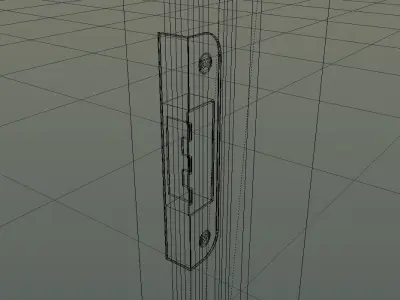 Simple White Door 3D model