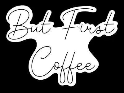 But First Coffe Neon Sign 3D model