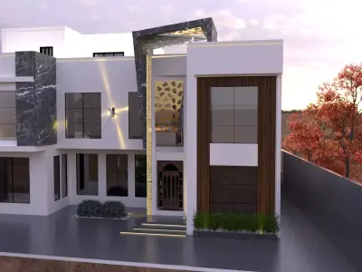 Exterior villa sketchup model  3D model