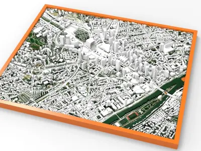 Cityscape Paris France 3D model