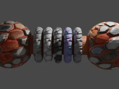 twoball orange and glass ring Texture