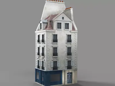 Paris apartment Low-poly 3D model