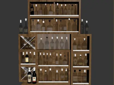 AlcoholStand liquor display cabinet 3D model