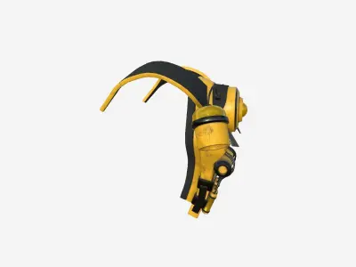 SciFi Backpack B03 Yellow Black - Fashion Character Design Low-poly 3D model