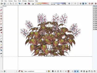 Plant Epimedium x rubrum-Barrenwort Low-poly 3D model