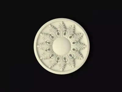 rosette decorative medallion 3D print model