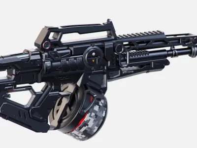 Sci-Fi Rifles Set Kitbash  3D model