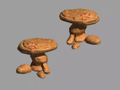 Desert - Mountain - Wind Stone 10 3D model