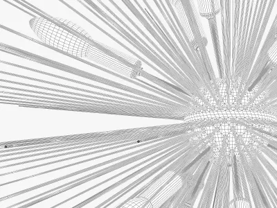 pottery barn explosion chandelier 3D model