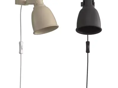 HEKTAR wall lamp with cord 3D model