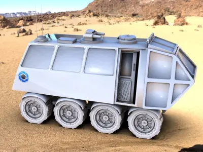 sci-fi vehicle 3D model