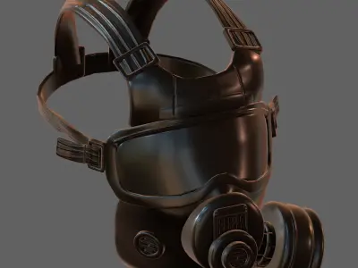 Gas mask helmet 3d model scifi Low-poly  Low-poly 3D model 293