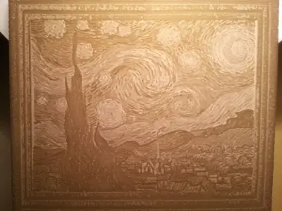 Vincent van Gogh - Starry Night Lithophane Free 3D print model