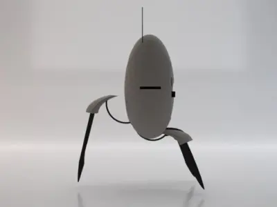 Sci-Fi Turret Low-poly 3D model