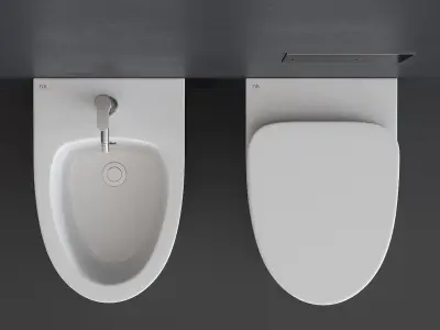 Noken Hotels Wall-Hung WC Low-poly 3D model