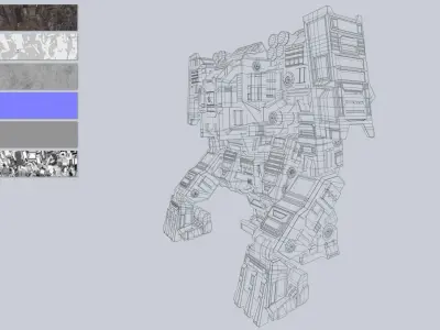 Advance Mech Low-poly 3D model purchase